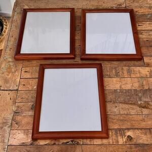 Set of 3 Wood Photo Frames 8 x 10" Free Standing Portrait